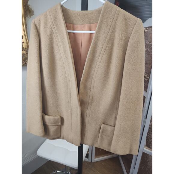1960s Camel Hair Blazer Medium 100% Camel Country Tweeds - Picture 10 of 13